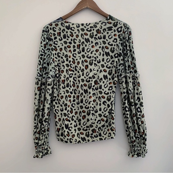Bl^nk London Sibley Elephant Print Jungle Top XS Anthropologie - Picture 7 of 10